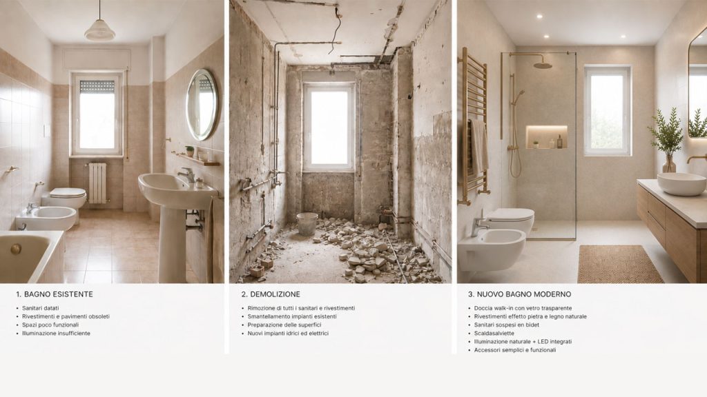 Ristrutturazione bagno chiavi in mano a Bassano del Grappa: da ambiente datato a spazio moderno, luminoso e funzionale